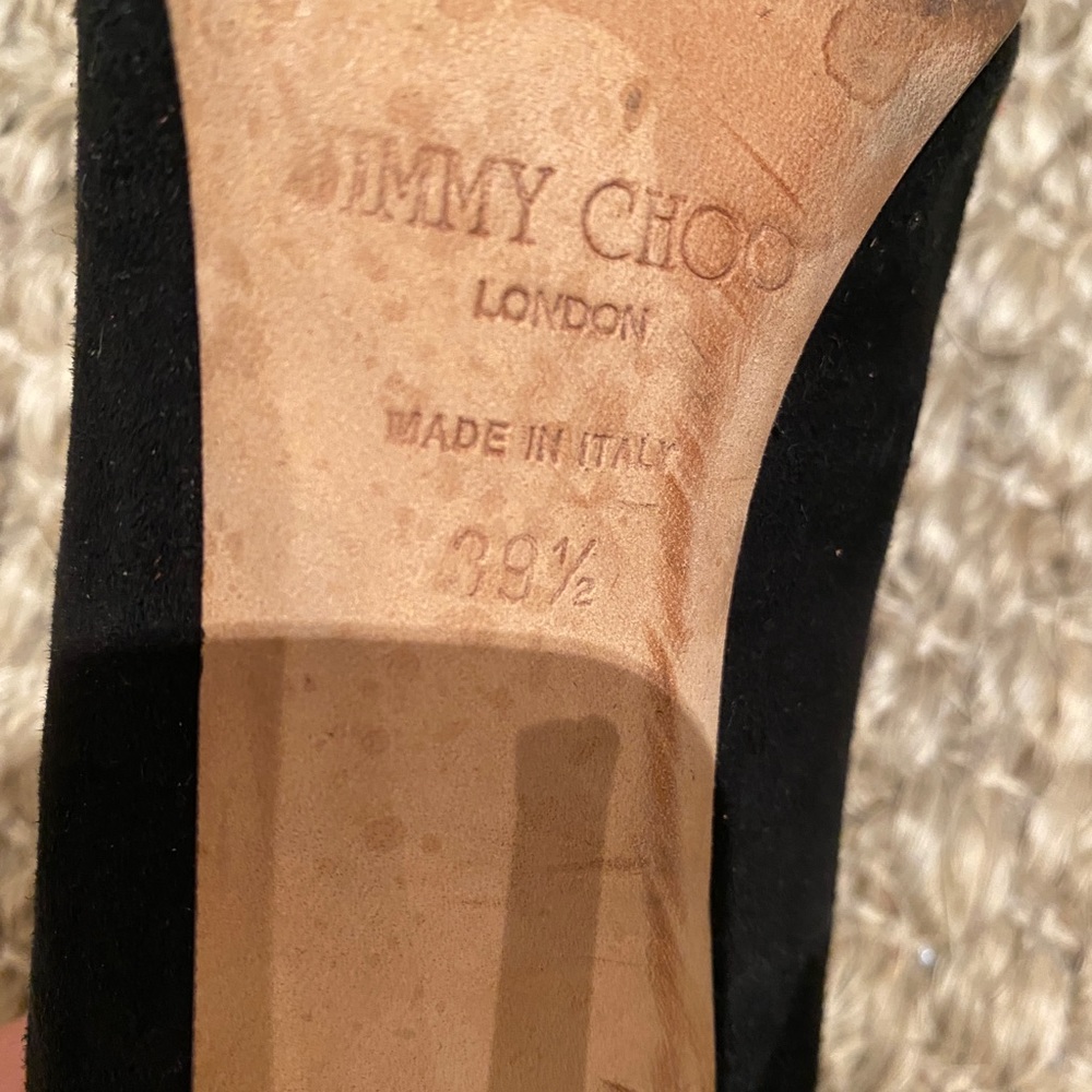 JIMMY CHOO Anouk 120 black suede stiletto EU39.5 - Picture 6 of 9